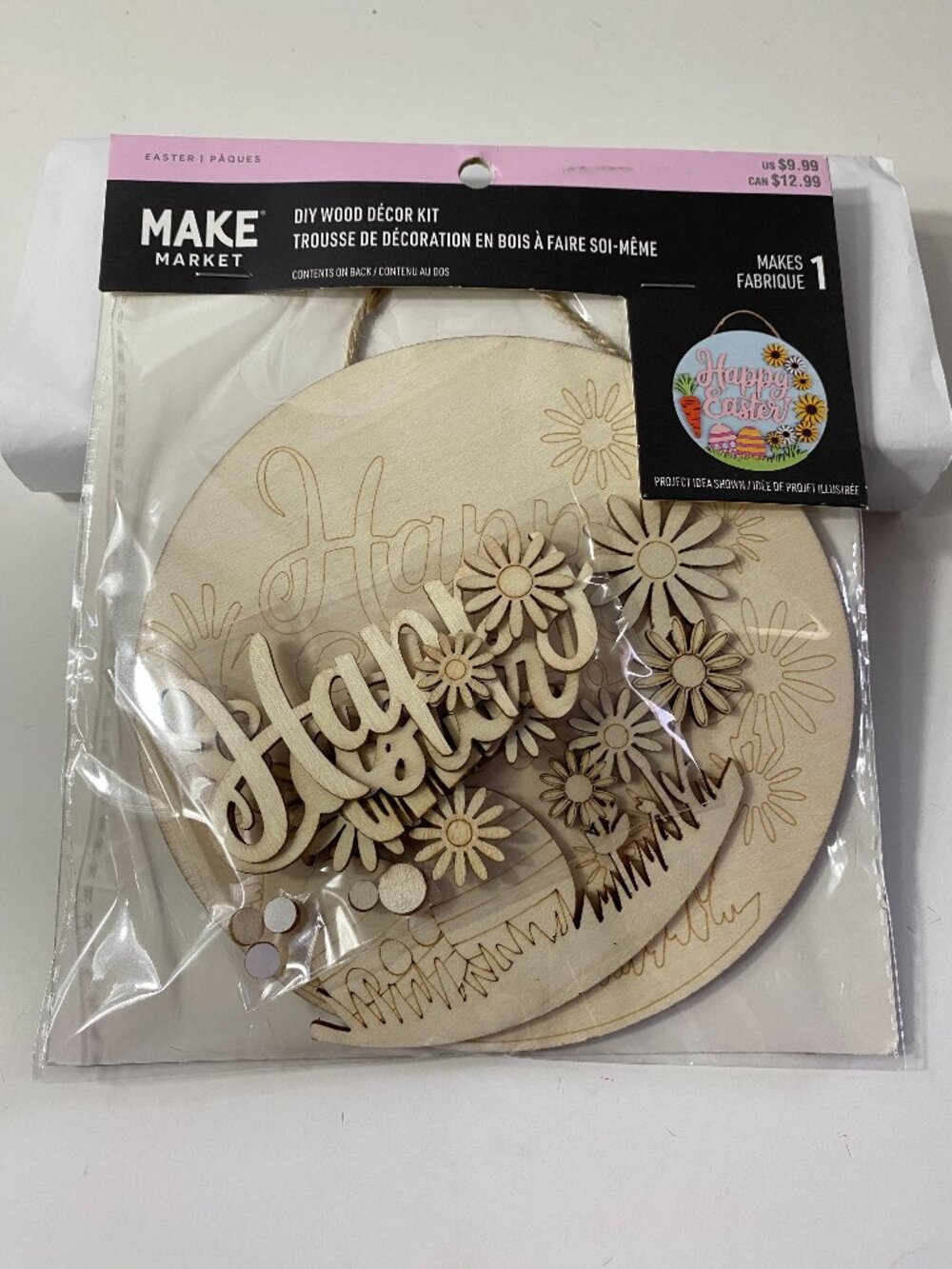 Make Market DIY Wood Decor Happy Easter Kit